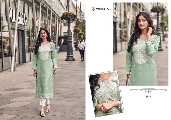 Rooh Vol 8 By Vamika Nx Rayon Viscose Lakhnawi Kurti With Bottom Wholesale Price In Surat
